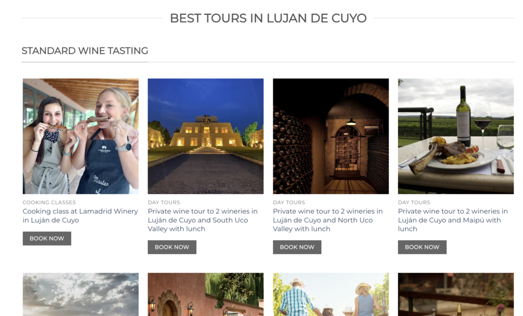 Categorías SAK Wine & Travel